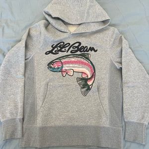 L.L. Bean x Todd Snyder Embroidered Hoodie, Grey Heather, Size M